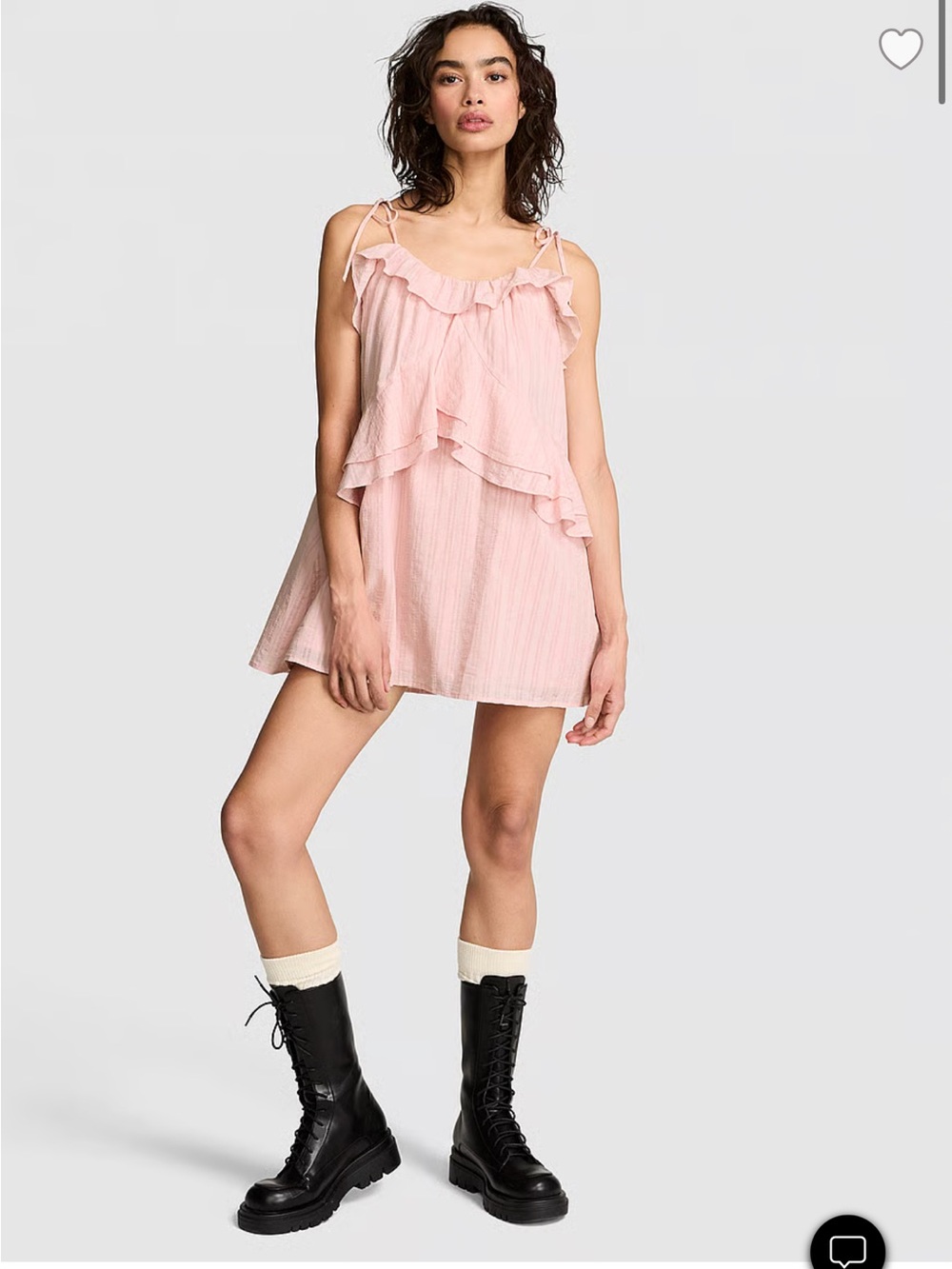 PINK Victoria's Secret Light Pink Ruffle-Trim dress